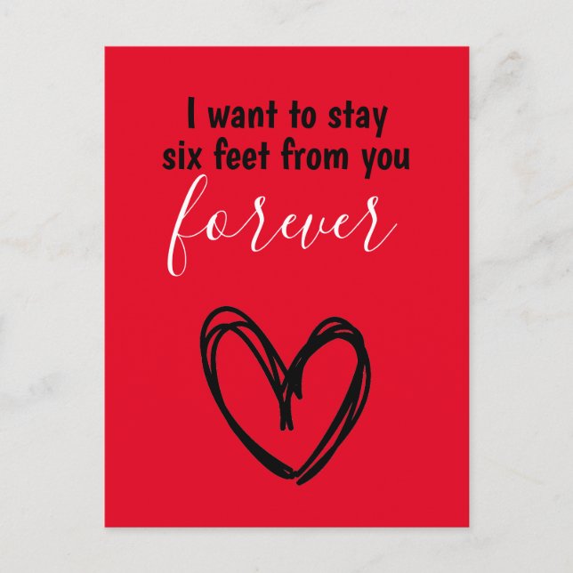 Covid Valentine 2021 Funny Postcard (Front)