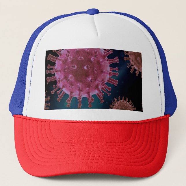 Covid Virus Biology Trucker Hat (Front)
