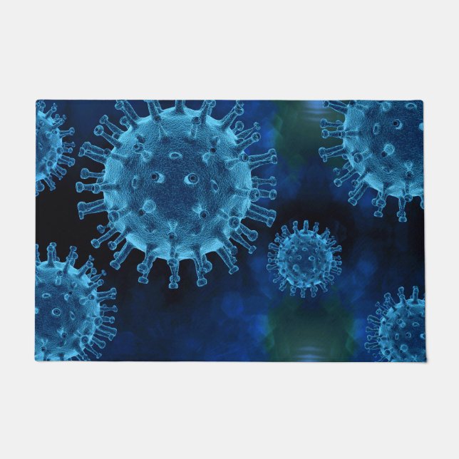 Covid Virus Infection Pathogen Floor Mat (Front)