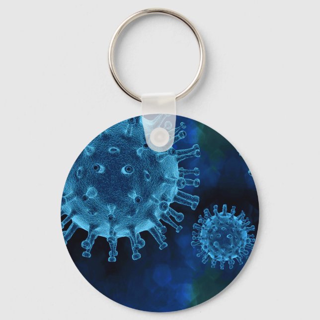 Covid Virus Infection Pathogen Key Ring (Front)