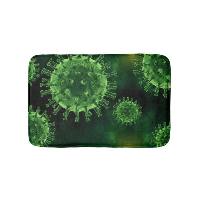 Covid Virus Pathogen Infection Bath Mat (Front)