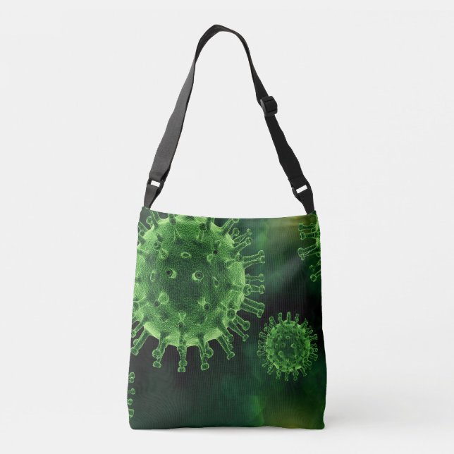 Covid Virus Pathogen Infection Crossbody Bag (Back)