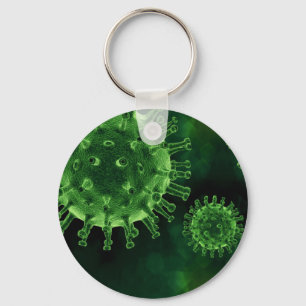 Covid Virus Pathogen Infection Key Ring