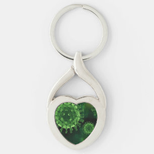 Covid Virus Pathogen Infection Key Ring