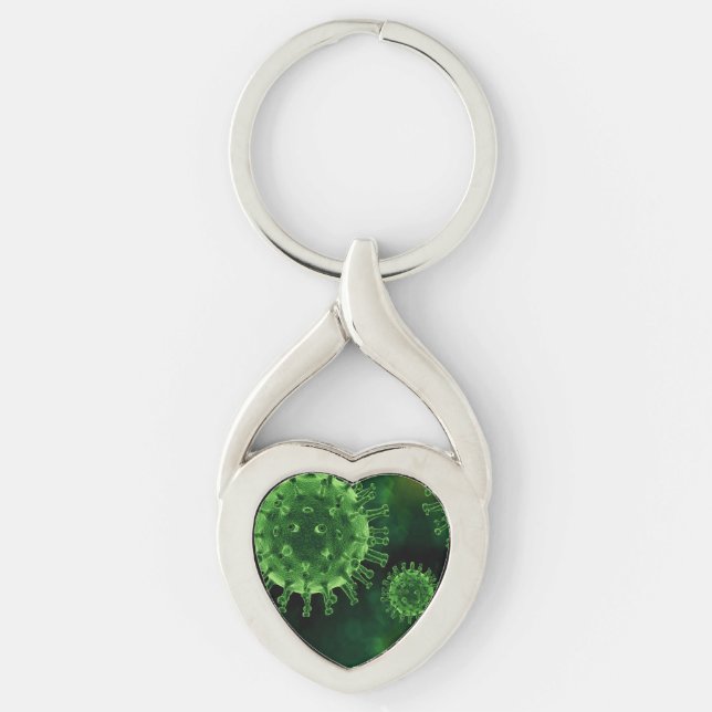 Covid Virus Pathogen Infection Key Ring (Front)
