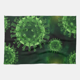 Covid Virus Pathogen Infection Tea Towel