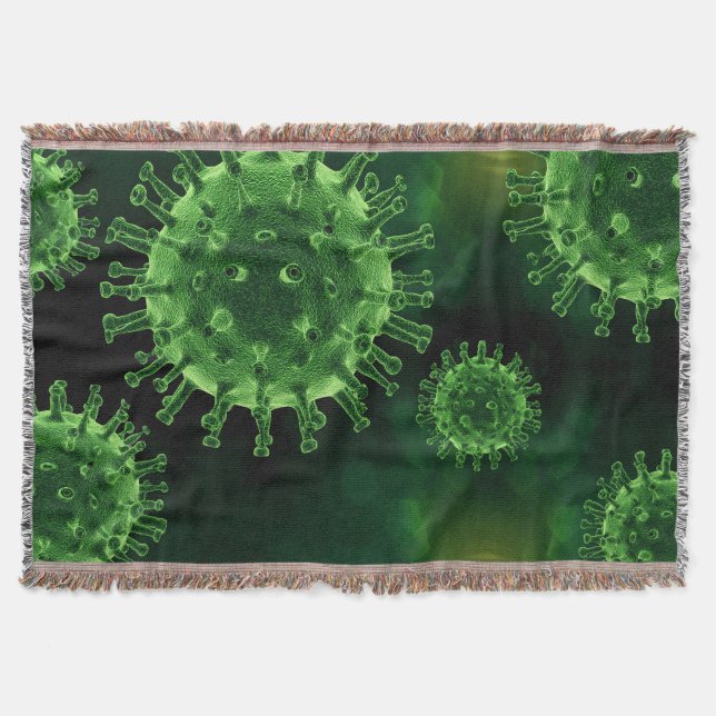 Covid Virus Pathogen Infection Throw Blanket (Front)