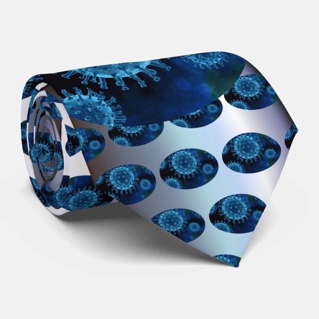 Covid Virus Pathogen Infection Tie (Rolled)