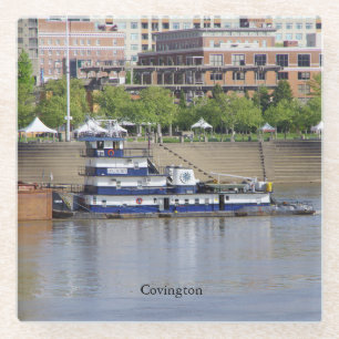 Covington glass coaster