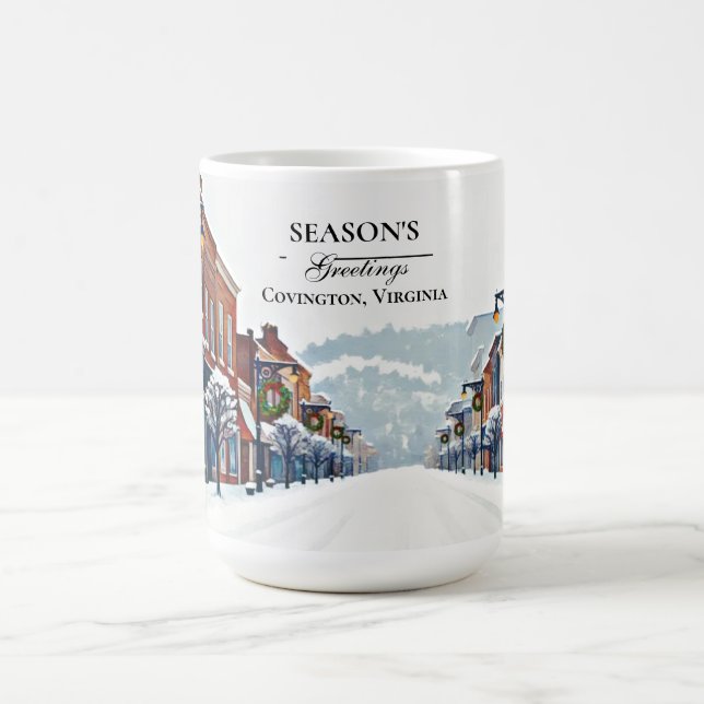 Covington, VA Winter Edition Season's Greeting  Coffee Mug (Center)