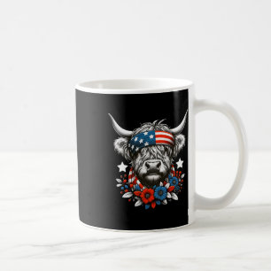 Cow 4th Of July American Flag Independence Day Coffee Mug