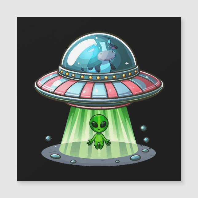 Cow Abducting Alien (Front)