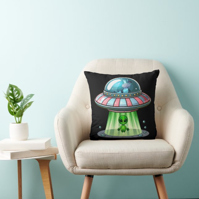 Cow Abducting Alien Cushion (Chair)
