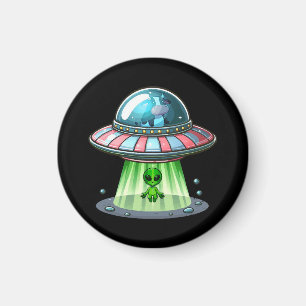 Cow Abducting Alien Magnet