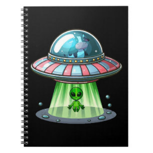 Cow Abducting Alien Notebook