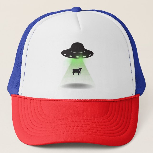 Cow Abduction Trucker Hat (Front)