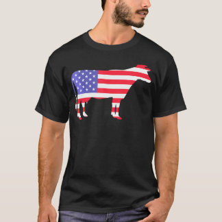 Cow American Flag Funny 4Th Of July Usa America T-Shirt