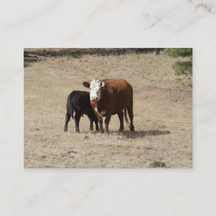 Cow and Baby business cards