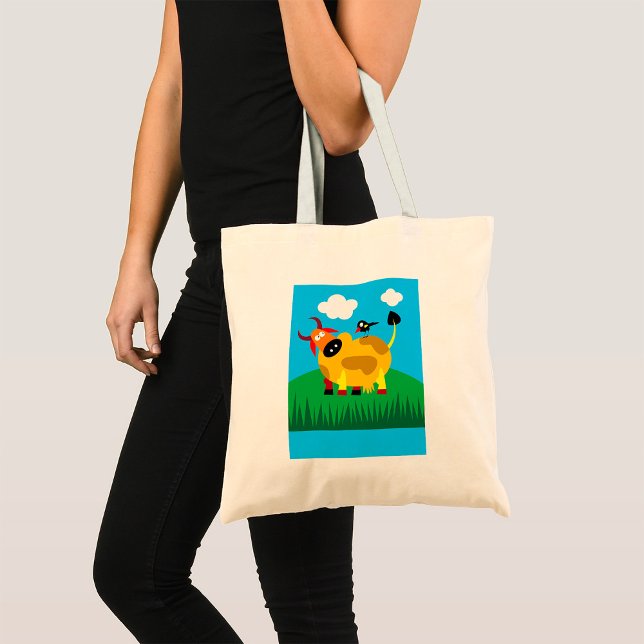 Cow And Blackbird Tote Bag (Creator Uploaded)