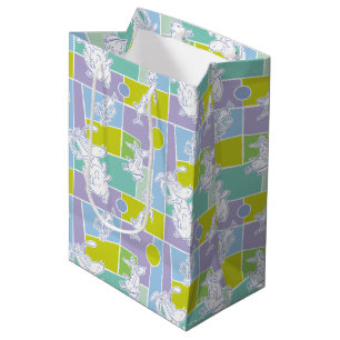 Cow and Chicken Color Block Pattern Medium Gift Bag