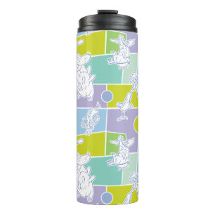 Cow and Chicken Color Block Pattern Thermal Tumbler