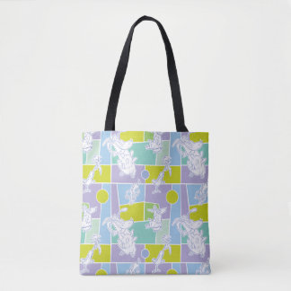 Cow and Chicken Colour Block Pattern Tote Bag