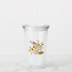 Cow and Chicken Hug Graphic Acrylic Tumbler
