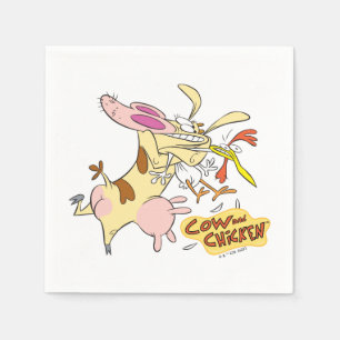 Cow and Chicken Hug Graphic Napkin