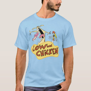 Cow and Chicken Logo Graphic T-Shirt