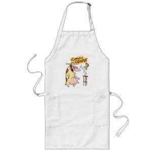 Cow and Chicken Smiling Graphic Long Apron