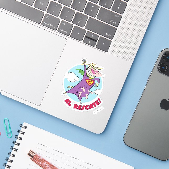 Cow and Chicken Super Cow Al Rescate! (Laptop w/ iPhone)