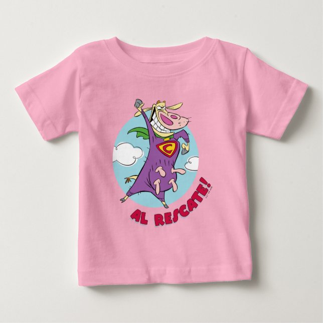 Cow and Chicken Super Cow Al Rescate! Baby T-Shirt (Front)