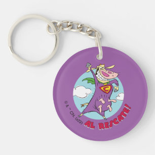 Cow and Chicken Super Cow Al Rescate! Key Ring