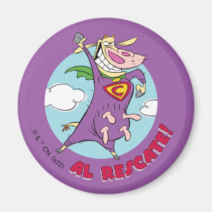 Cow and Chicken Super Cow Al Rescate! Magnet