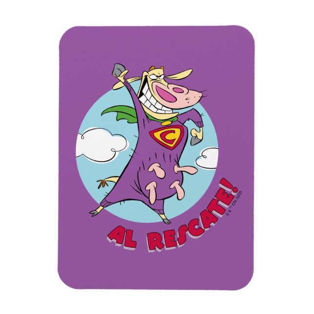 Cow and Chicken Super Cow Al Rescate! Magnet (Vertical)
