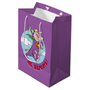 Cow and Chicken Super Cow Al Rescate! Medium Gift Bag