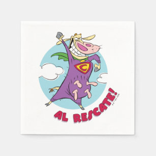 Cow and Chicken Super Cow Al Rescate! Napkin