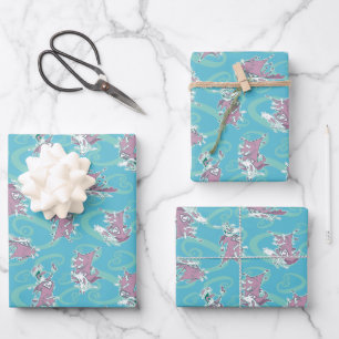 Cow and Chicken Super Cow Pattern Wrapping Paper Sheet
