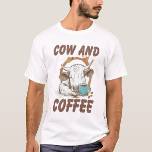 Cow and Coffee Png, Funny Western Girl T-Shirt