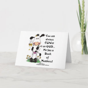 Cow and Ladybug COWnt on God Card