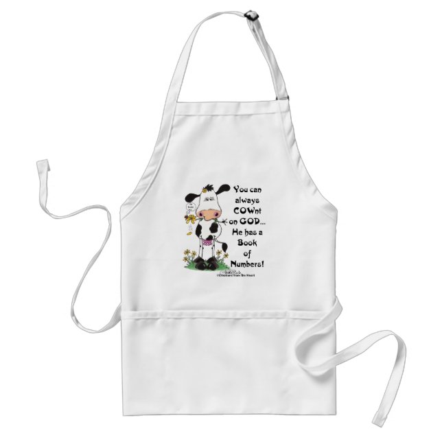 Cow and Ladybug COWnt on God Standard Apron (Front)