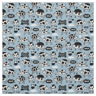 Cow and milk fabric