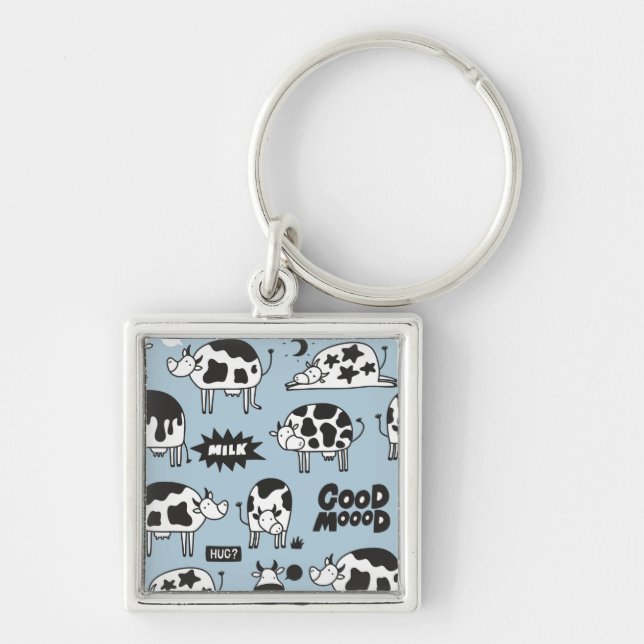 Cow and milk key ring (Front)