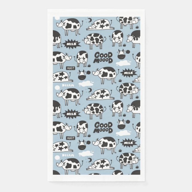 Cow and milk napkin (Front)