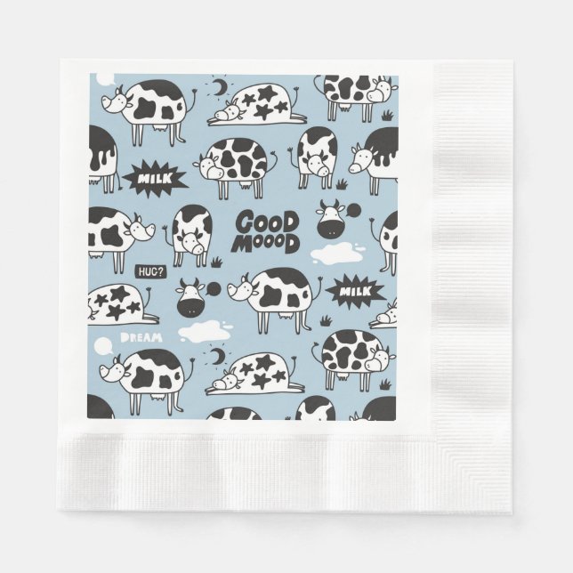 Cow and milk napkin (Front)