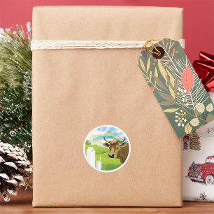 Cow And Milk Stickers