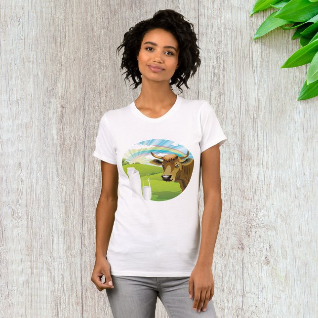 Cow And Milk Womens T-Shirt (Creator Uploaded)