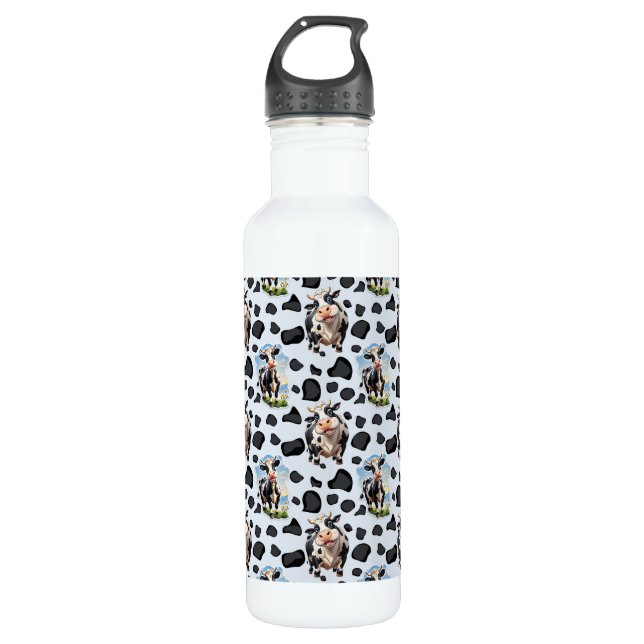 Cow Animal Pattern Design  710 Ml Water Bottle (Front)