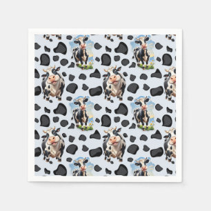 Cow Animal Pattern Design Napkin