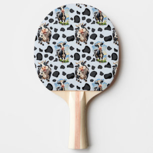 Cow Animal Pattern Design Ping Pong Paddle